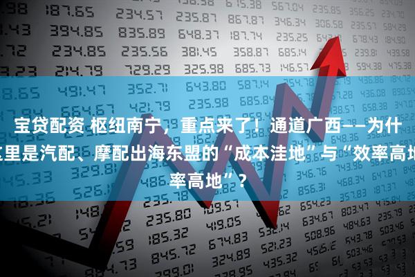 宝贷配资 枢纽南宁，重点来了！通道广西——为什么这里是汽配、摩配出海东盟的“成本洼地”与“效率高地”？