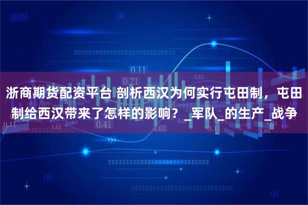 浙商期货配资平台 剖析西汉为何实行屯田制，屯田制给西汉带来了怎样的影响？_军队_的生产_战争