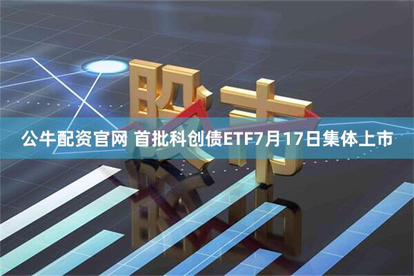 公牛配资官网 首批科创债ETF7月17日集体上市